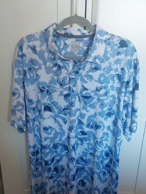 Callaway Men’s Light and Dark Blue Abstract Polo